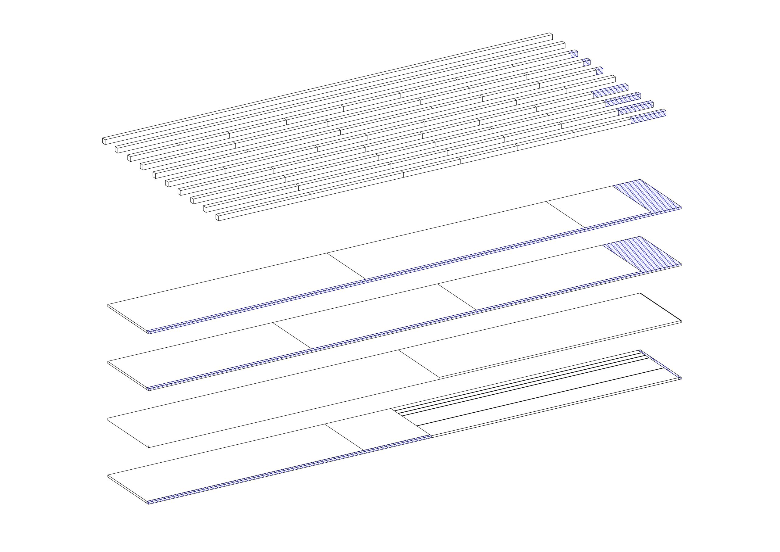 most of the wood was used for the construction, with some parts used for testing
